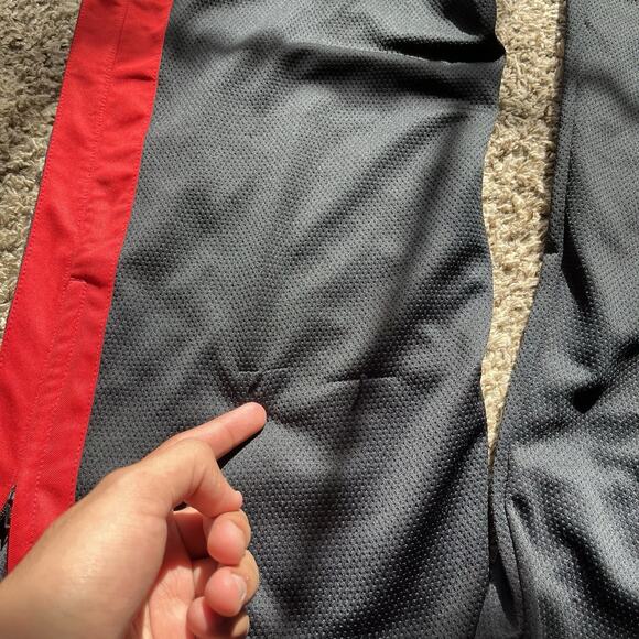 Nike Track Pants Mens Lathe Black Epic Knit Training Red Stripe Baggy Y2k - Picture 6 of 16